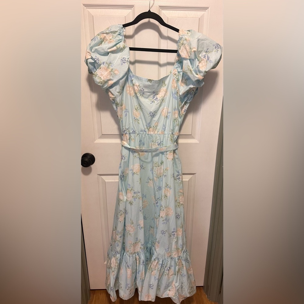 Love Shack Fancy for Target Estelle Blue Floral Dress 16 - Picture 7 of 9